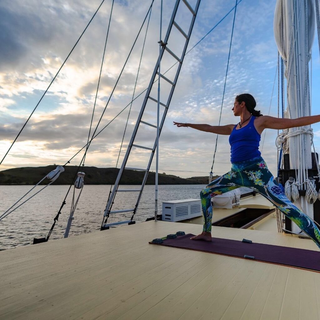 Yoga and Wellness Activities on Komodo sailing trip